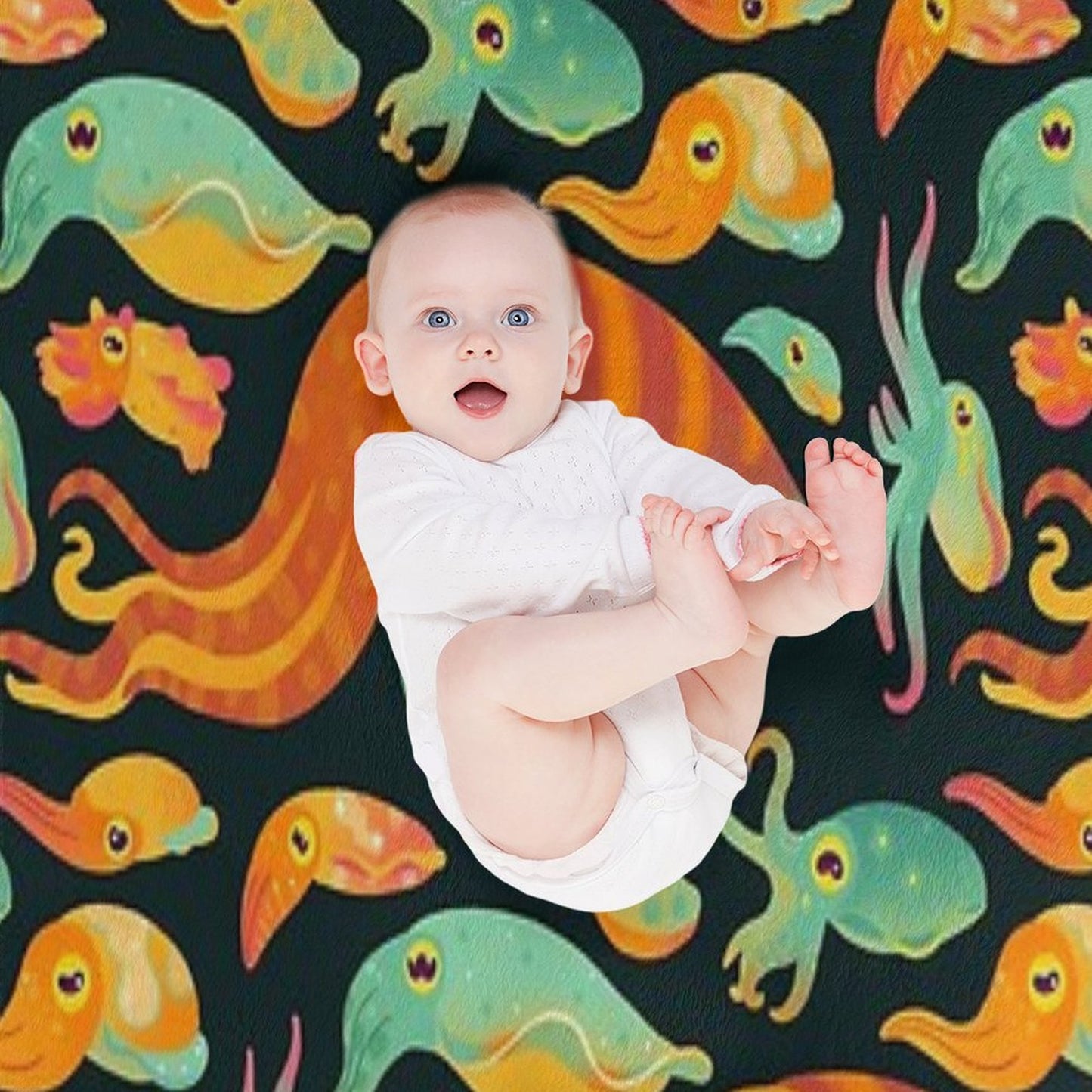 Cuttlefish - Dark Throw Blanket