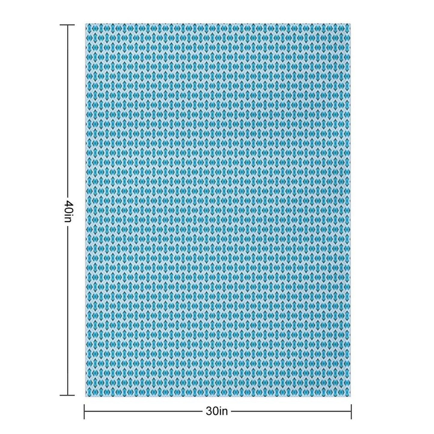 Overlapping Aqua Blue Diamonds Throw Blanket