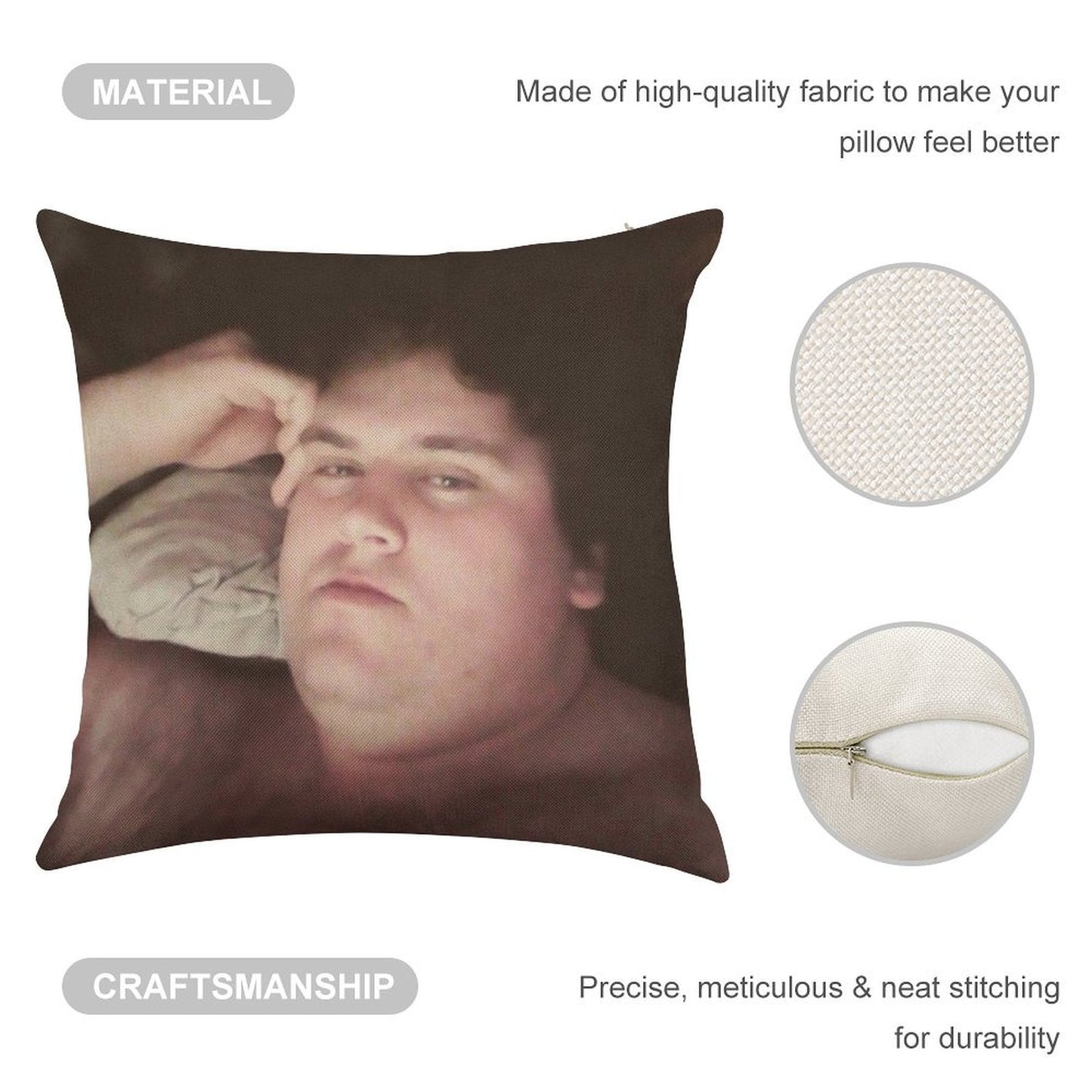 Horny Ogre Linen Throw Pillow Cover