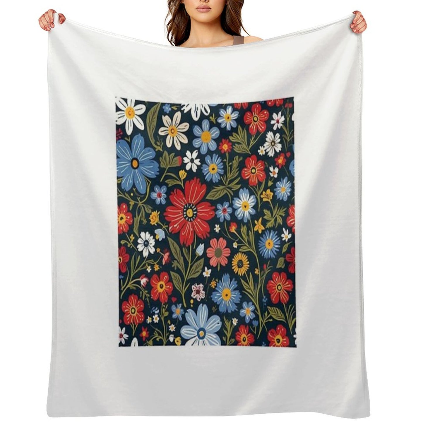 Floral Pattern 3 Throw Blanket