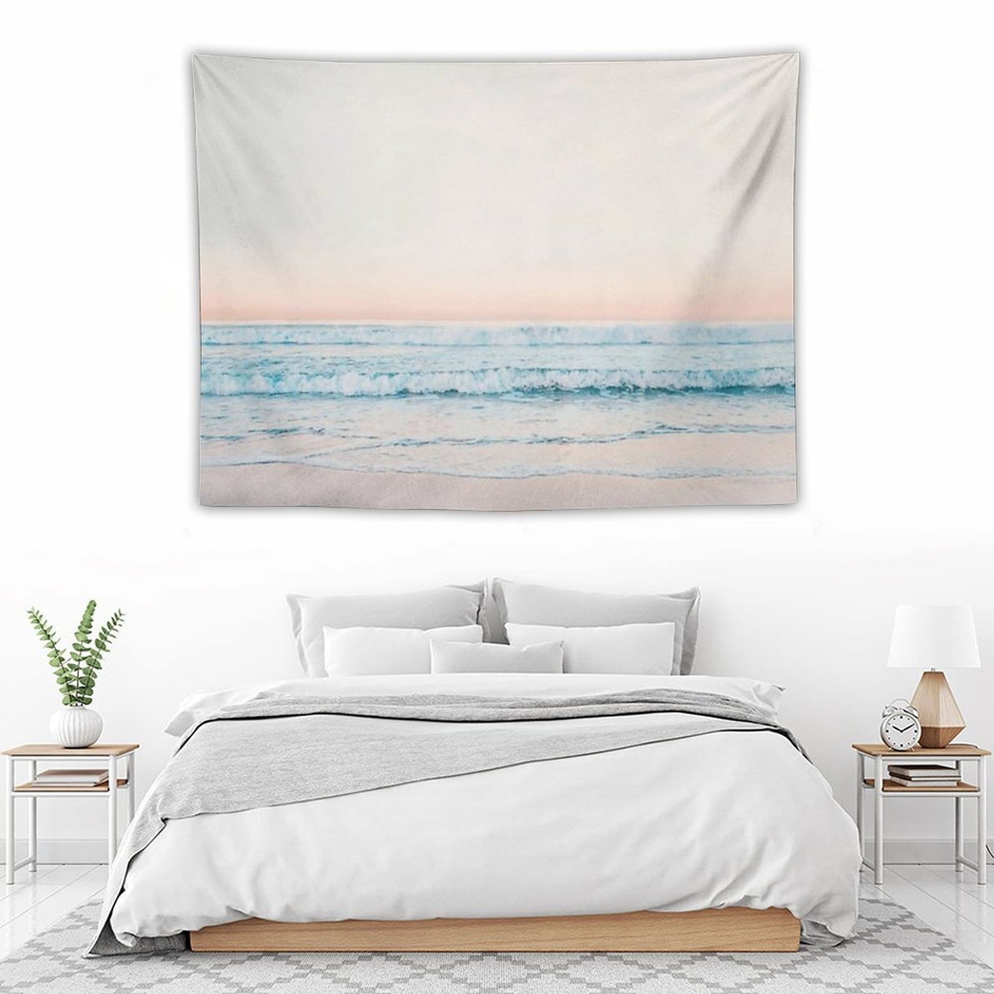 Minimalist Ocean Print Tapestry