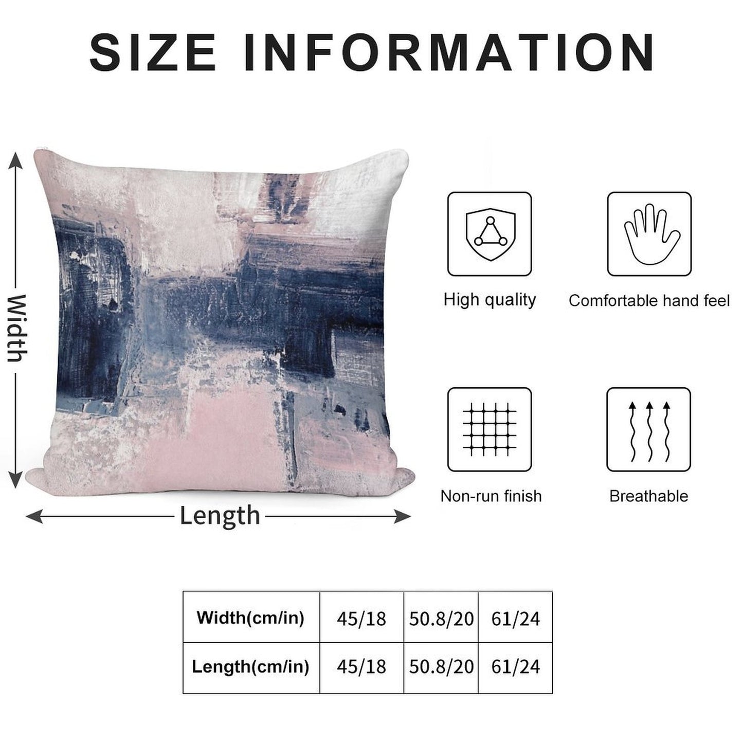Pink And Navy 2 Soft Ultra-Soft Texture Throw Pillow