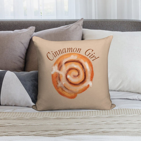 Cinnamon Girl Soft Short Plush Fabric Throw Pillow