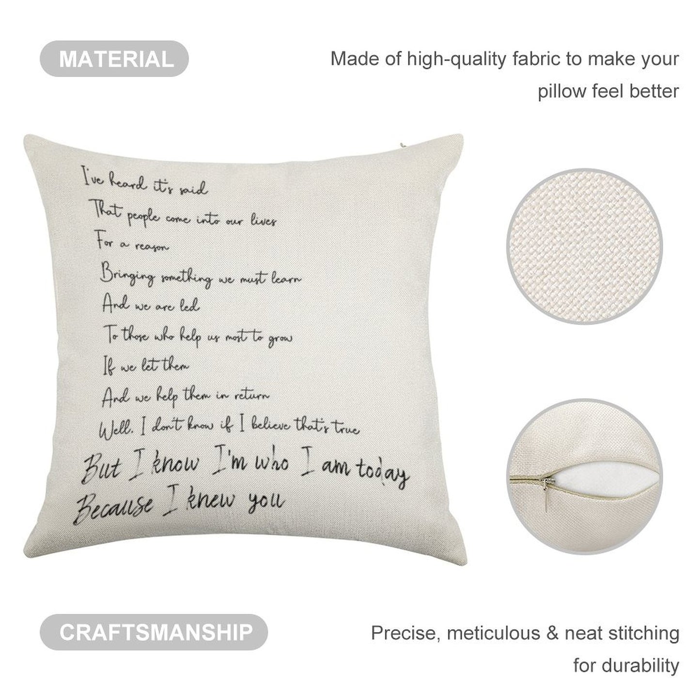 For Good - Wicked The Broadway Musical Linen Throw Pillow Cover