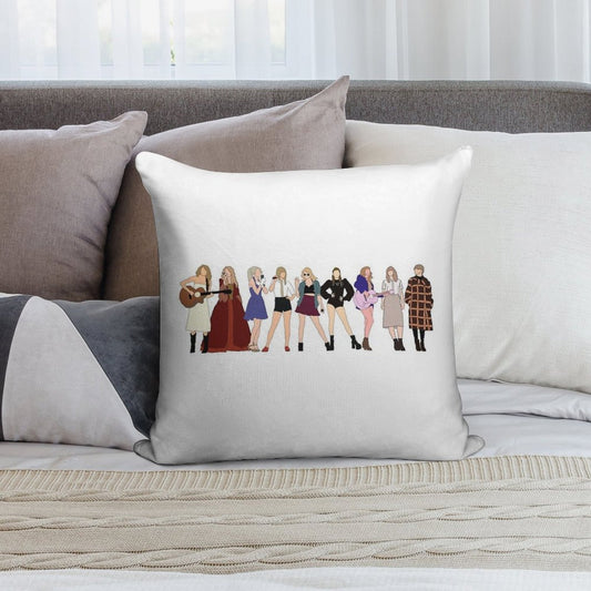 TAYLOR SWIFT 9 ERAS Soft Anti-Pilling Throw Pillow