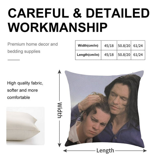 The Room Tommy Wiseau Linen Throw Pillow Cover
