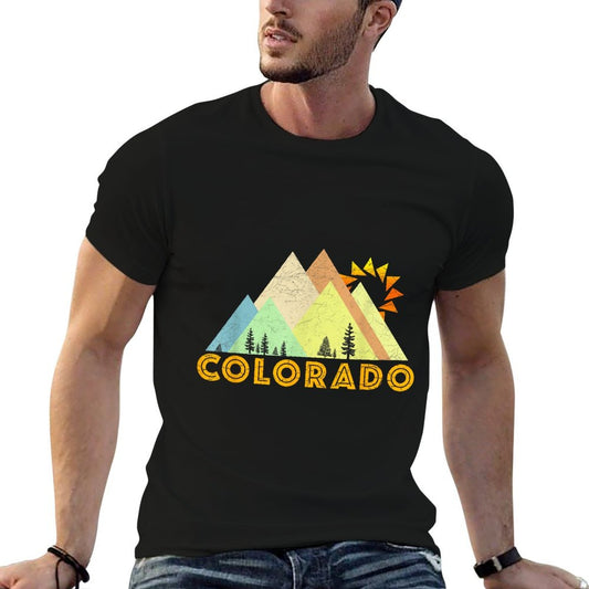 Retro Vintage Colorado -Distressed Tee Stretchy T-Shirt