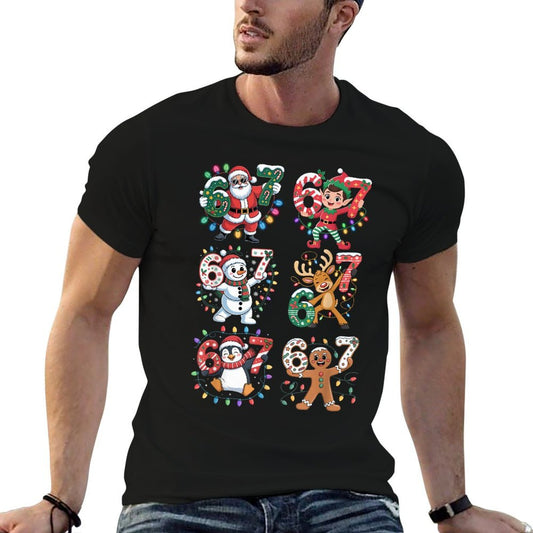 6 7 Meme Funny Six Seven Christmas 6-7 Meme Santa 67 Graphic-printed T-Shirt