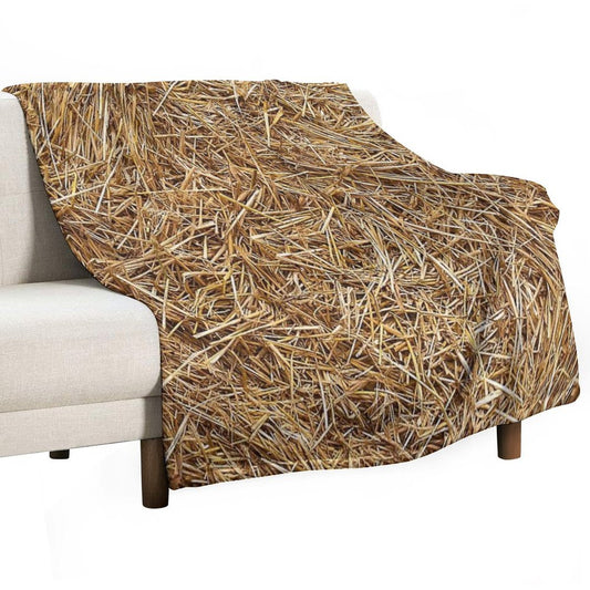 Hay Straw Throw Blanket