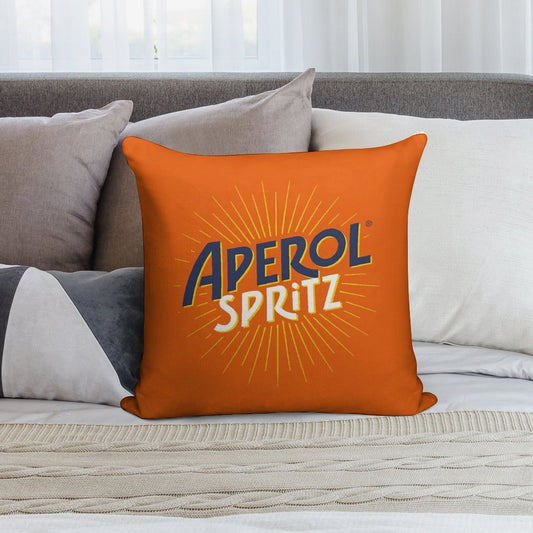 Aperol Spritz Orange Soft Shrink-Resistant Throw Pillow