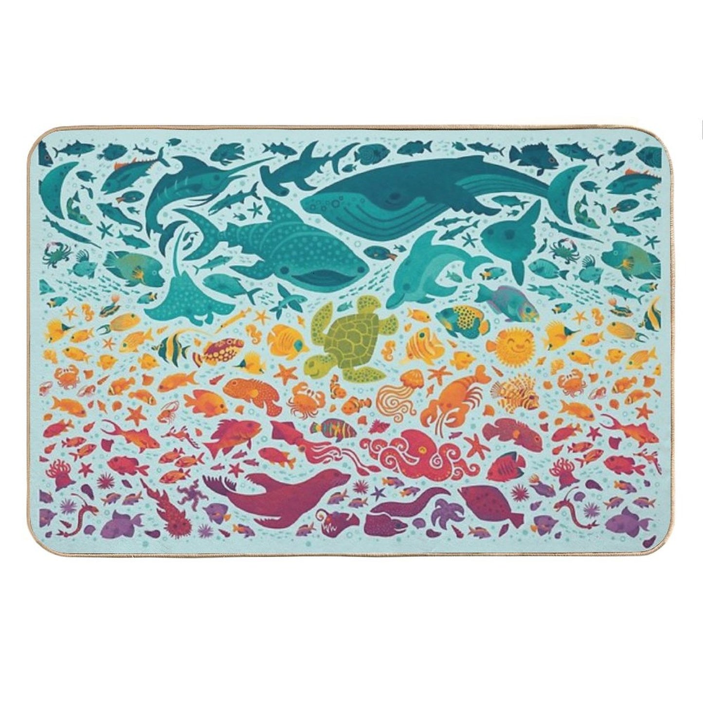 Aquatic Spectrum 2 Light Blue Bath Mat