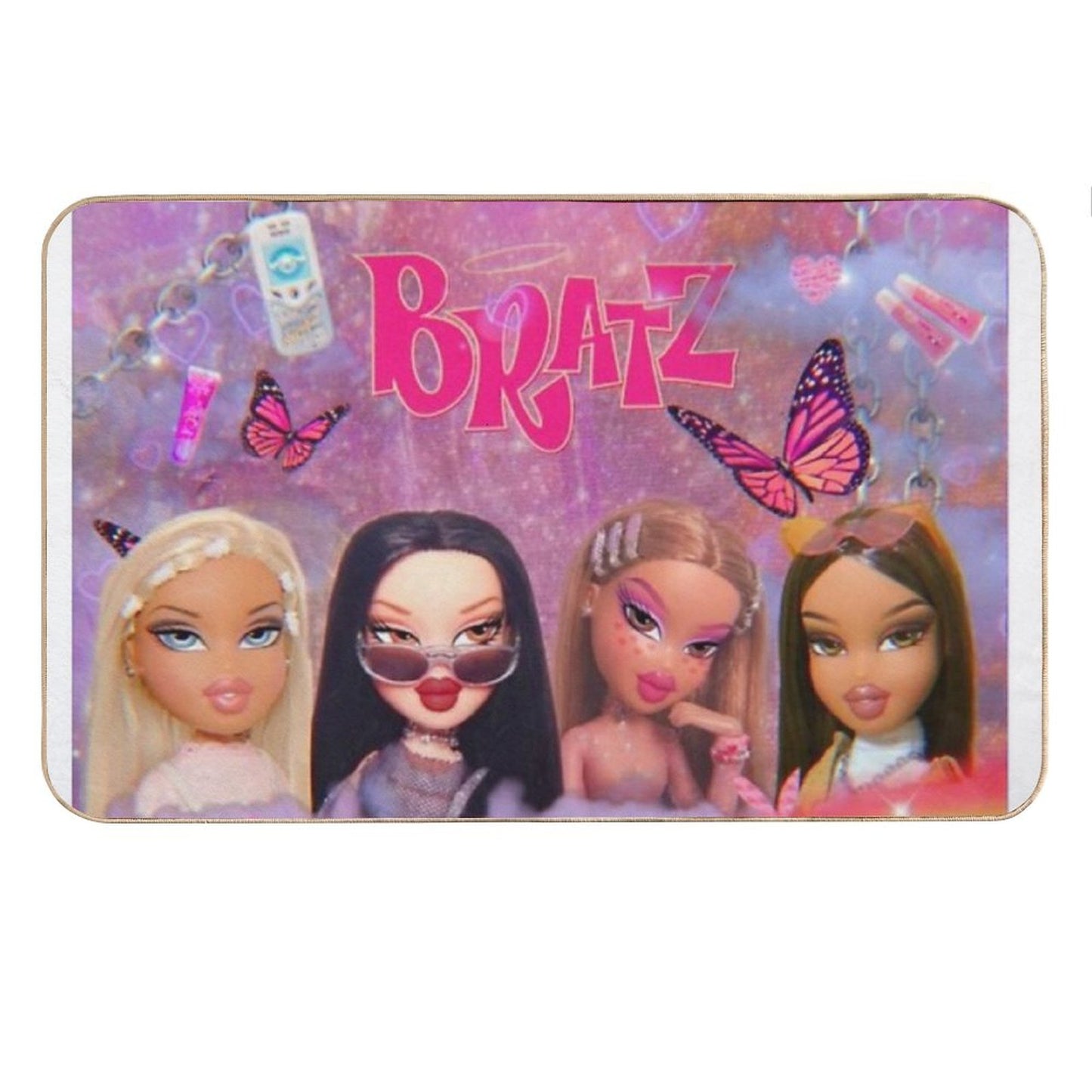 Y2k Bratz Collage Bath Mat