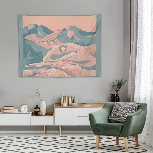 I Saw Her Face In The Mountains Tapestry