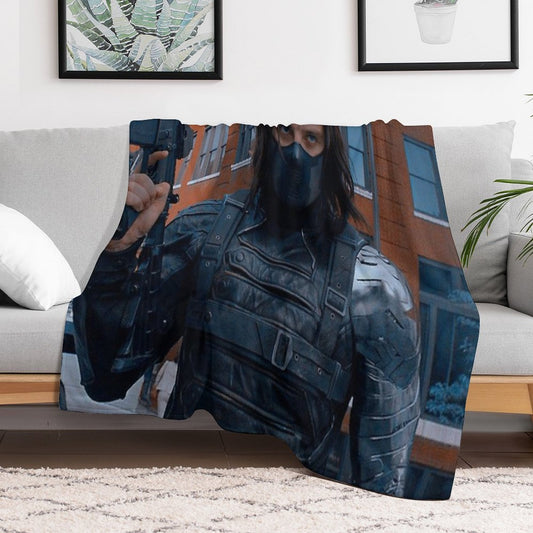 Hot Winter Soldier Throw Blanket