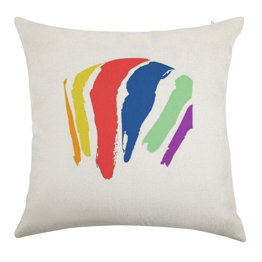 New England Gas Tank, Southie, Boston, South Boston, Massachusetts Linen Throw Pillow Cover