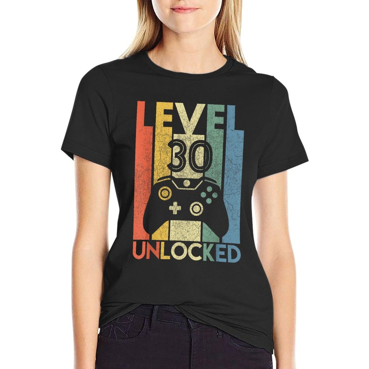 Level 30 Unlocked Funny Video Gamer 30th Birthday Gift T-Shirt