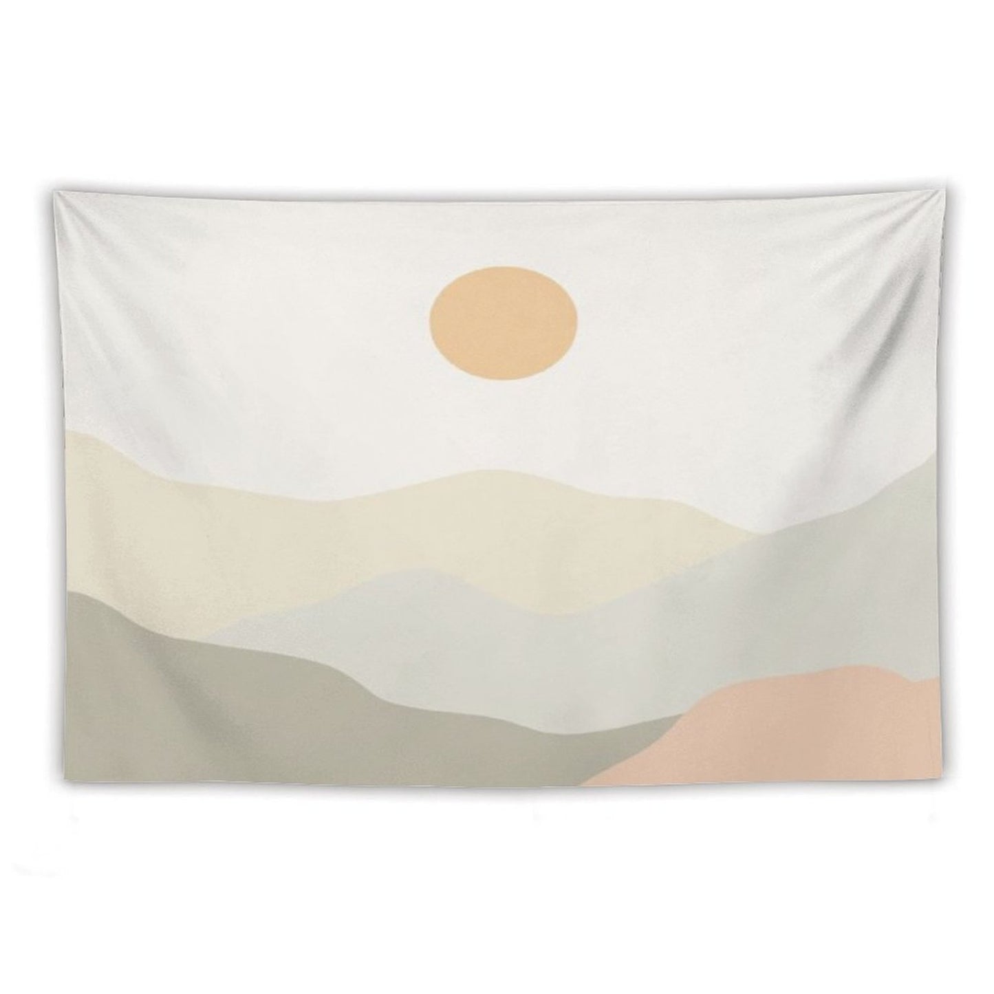 Minimalist Landscape Mountains Tapestry