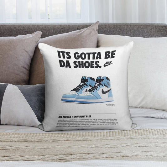 Poster Nike Air Jordan 1 University Blue Soft High-Density Material Throw Pillow