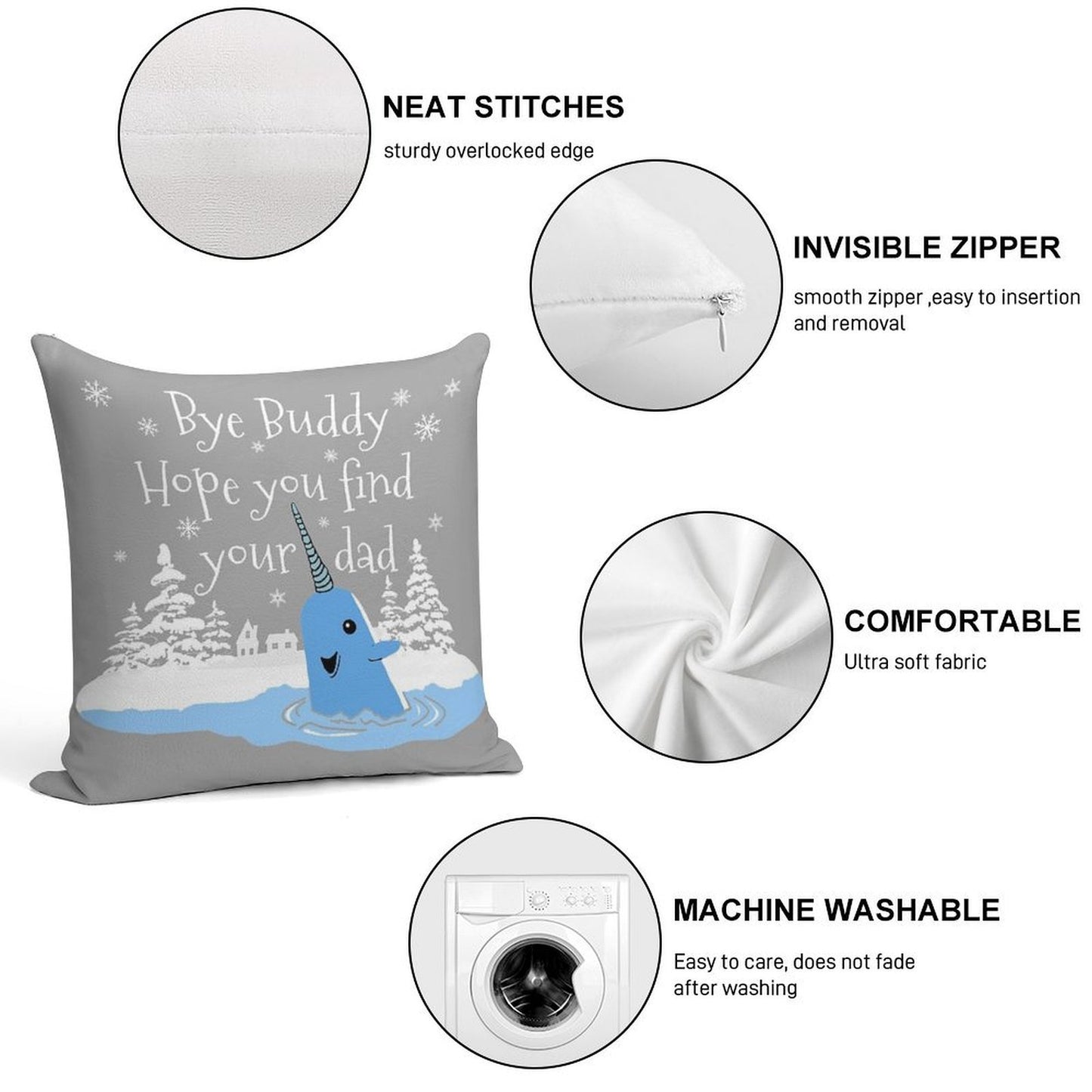 Bye Buddy Hope You Find Your Dad Soft Style Accent Throw Pillow