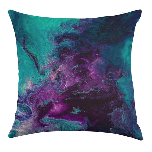Nebulous Linen Throw Pillow Cover