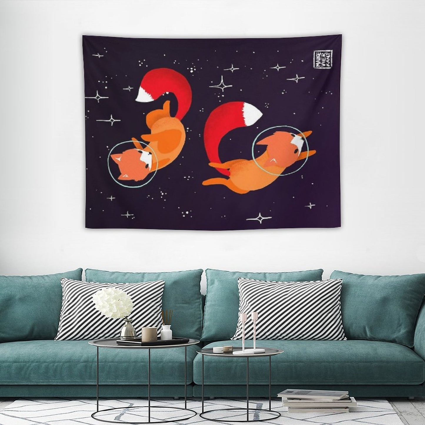 Space Foxes Tapestry