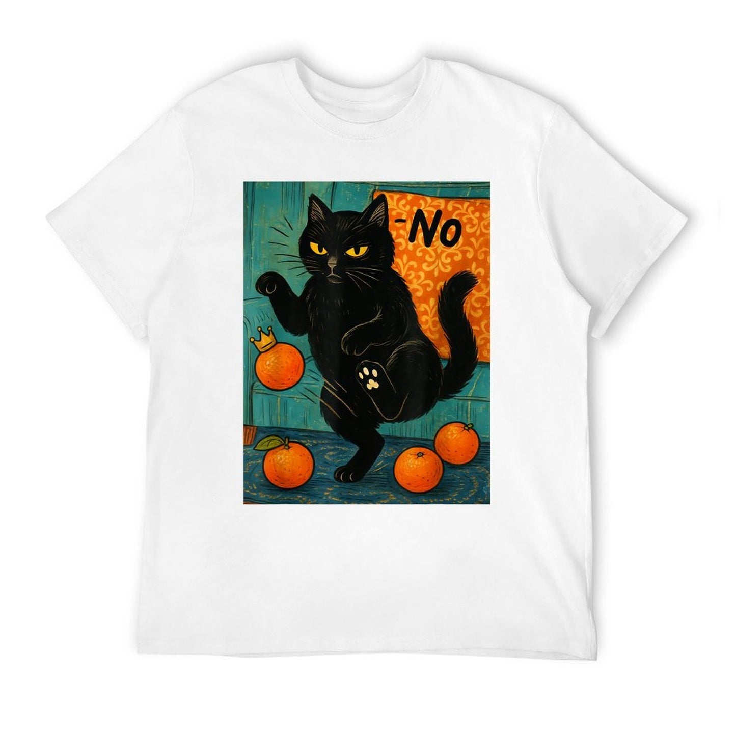 No Kings in America Black Cat Political Anti Trump Protest Graphic-printed T-Shirt