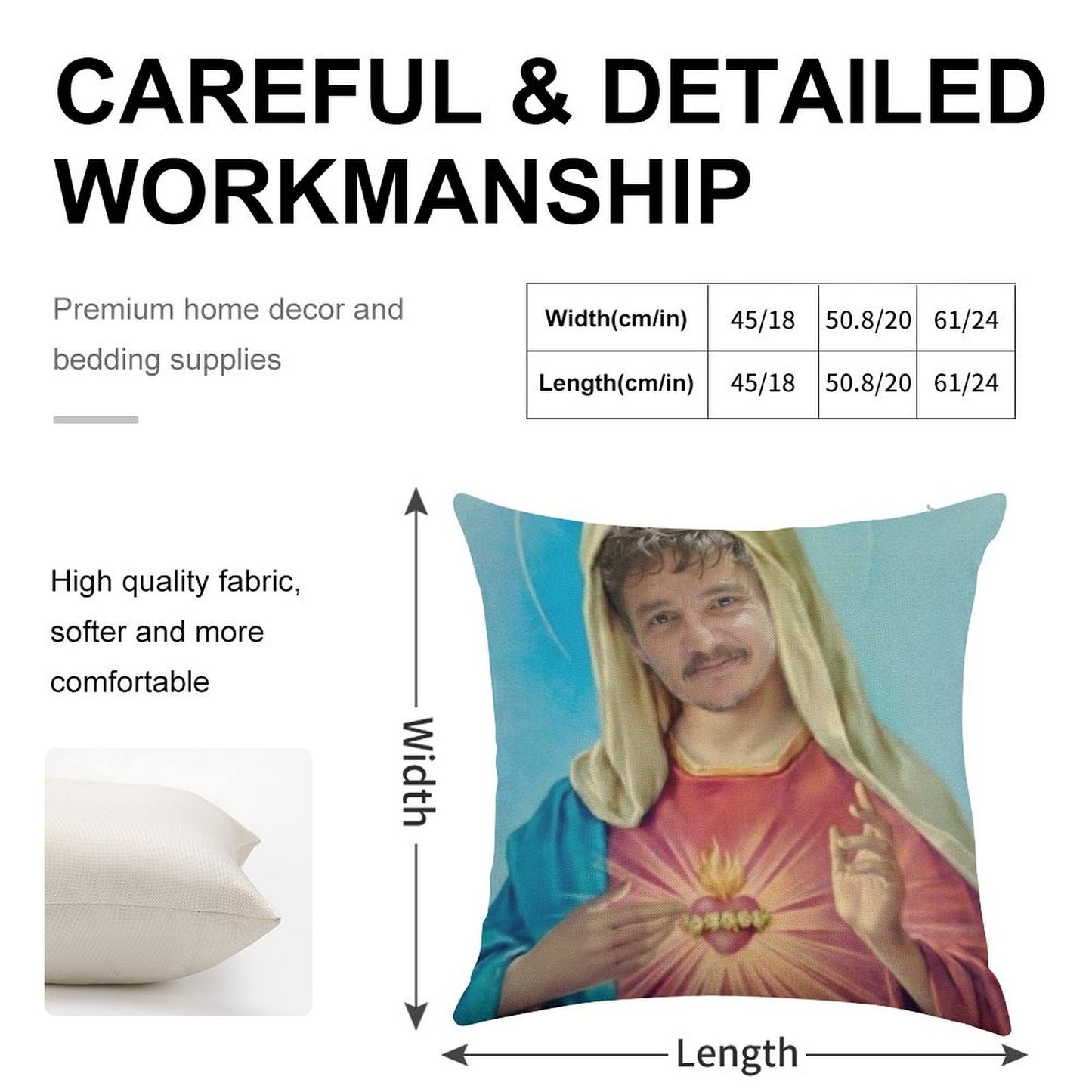 I Believe in Pedro Pascal Linen Throw Pillow Cover