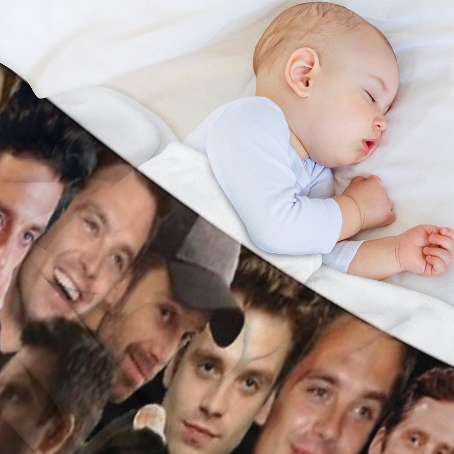 Sebastian Stan Collage Throw Blanket