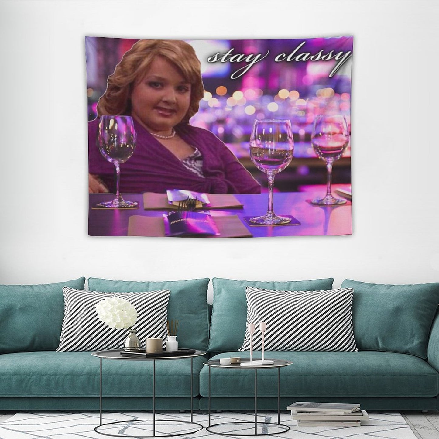 Girl Gibby at The Bar Stay Classy Tapestry