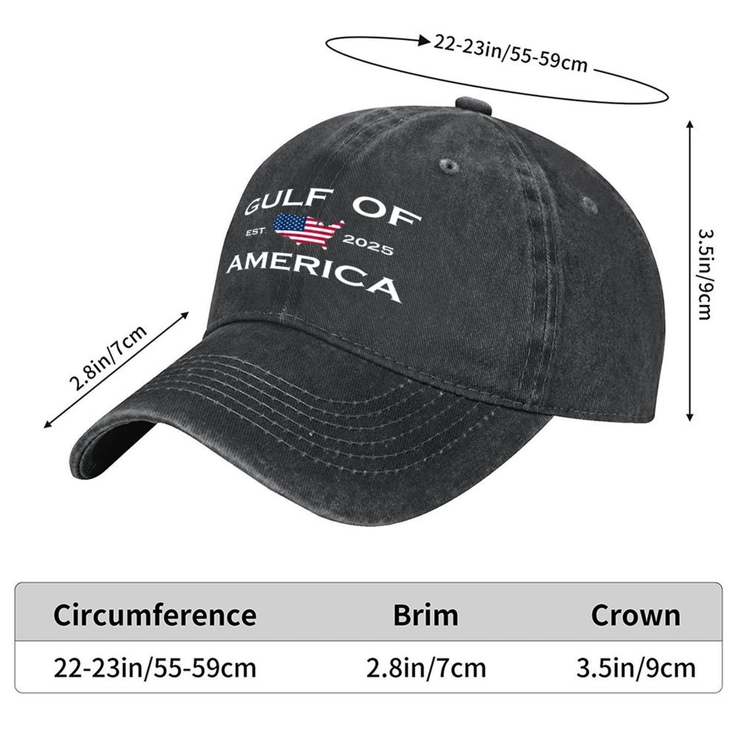Gulf of USA America EST. 2025 Baseball Caps