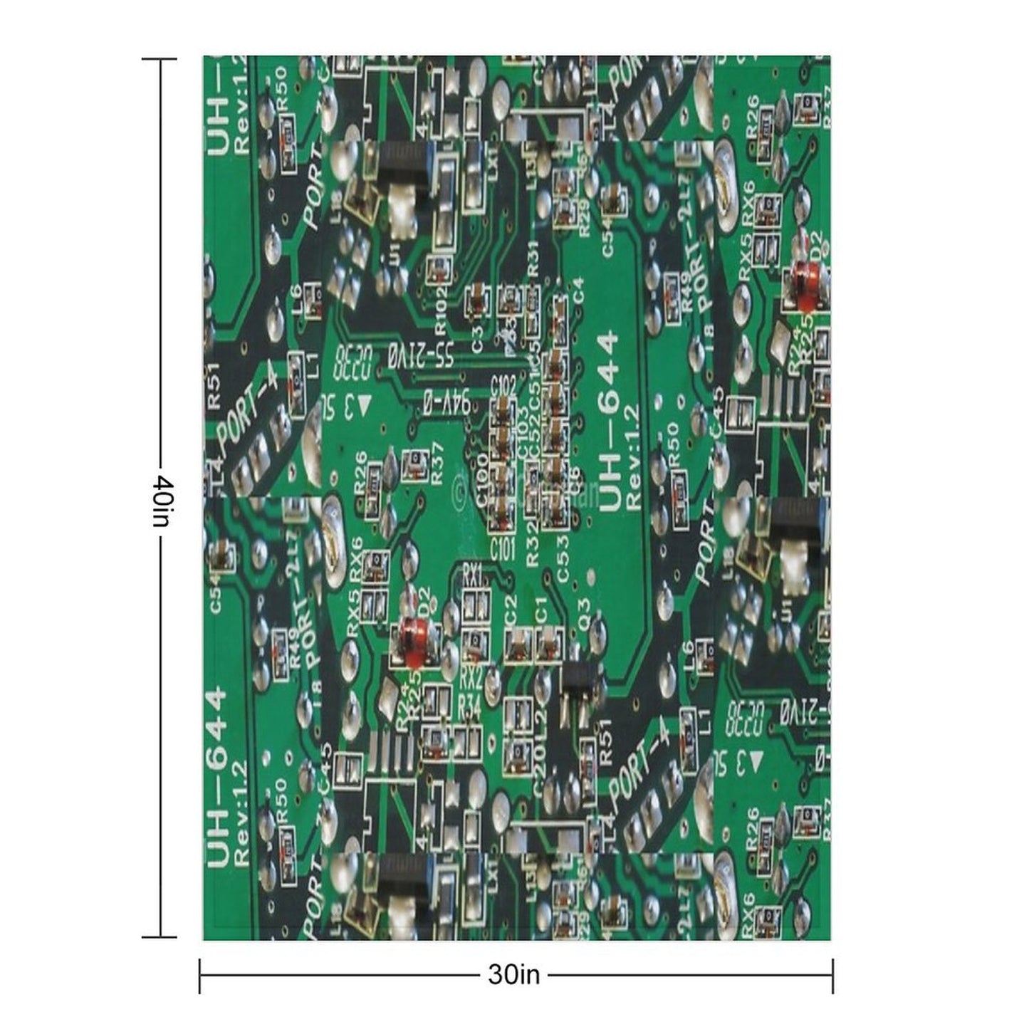 Electric Circuit Board Throw Blanket