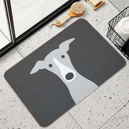 Greyhound Italian Greyhound Cute Whippet Dog Bath Mat