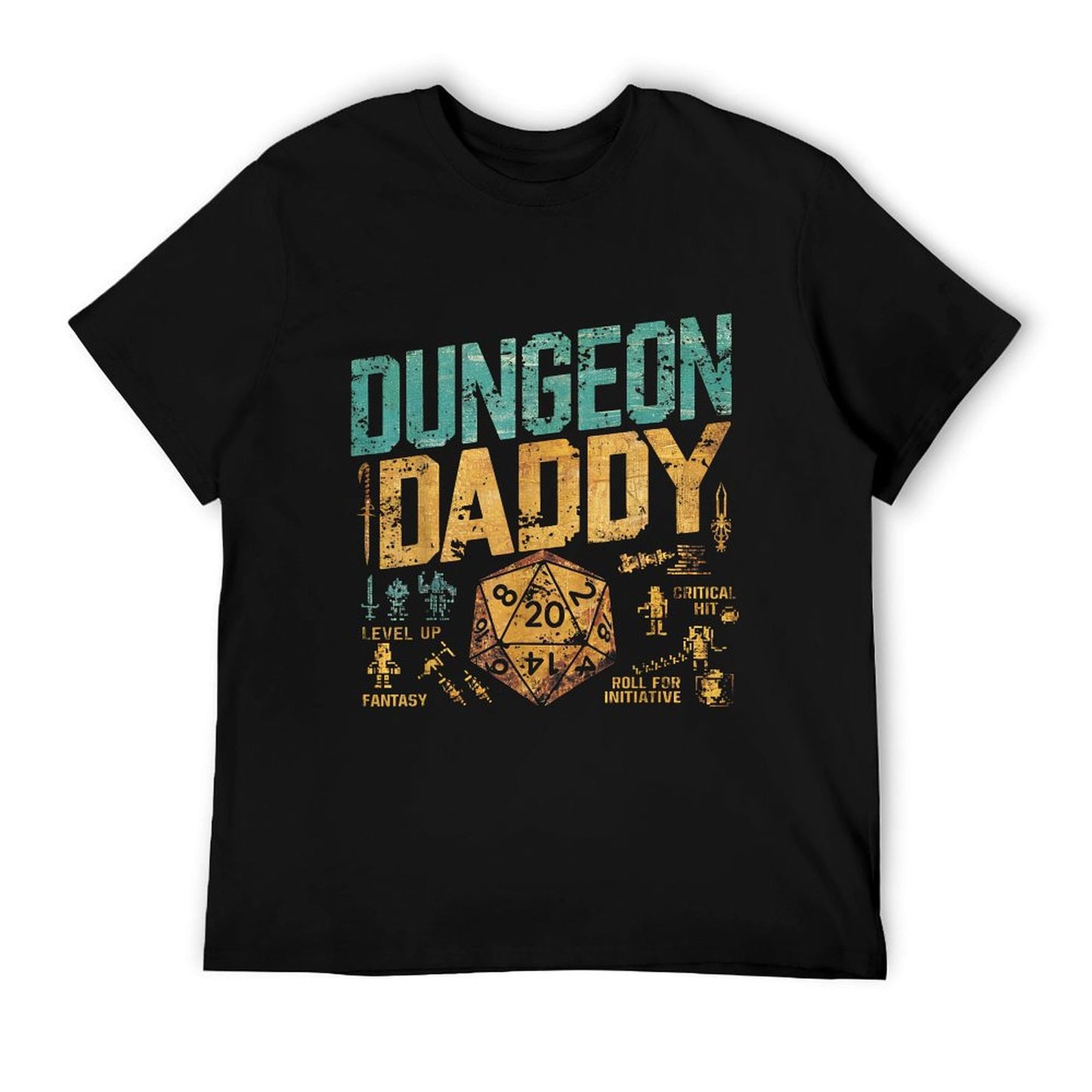 Retro Dungeon Daddy for Father, Fathers Day T-Shirt