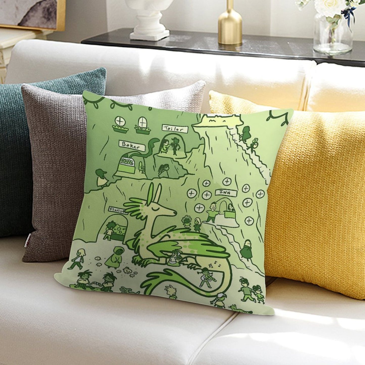 The Hoard Soft Luxury Feel Throw Pillow
