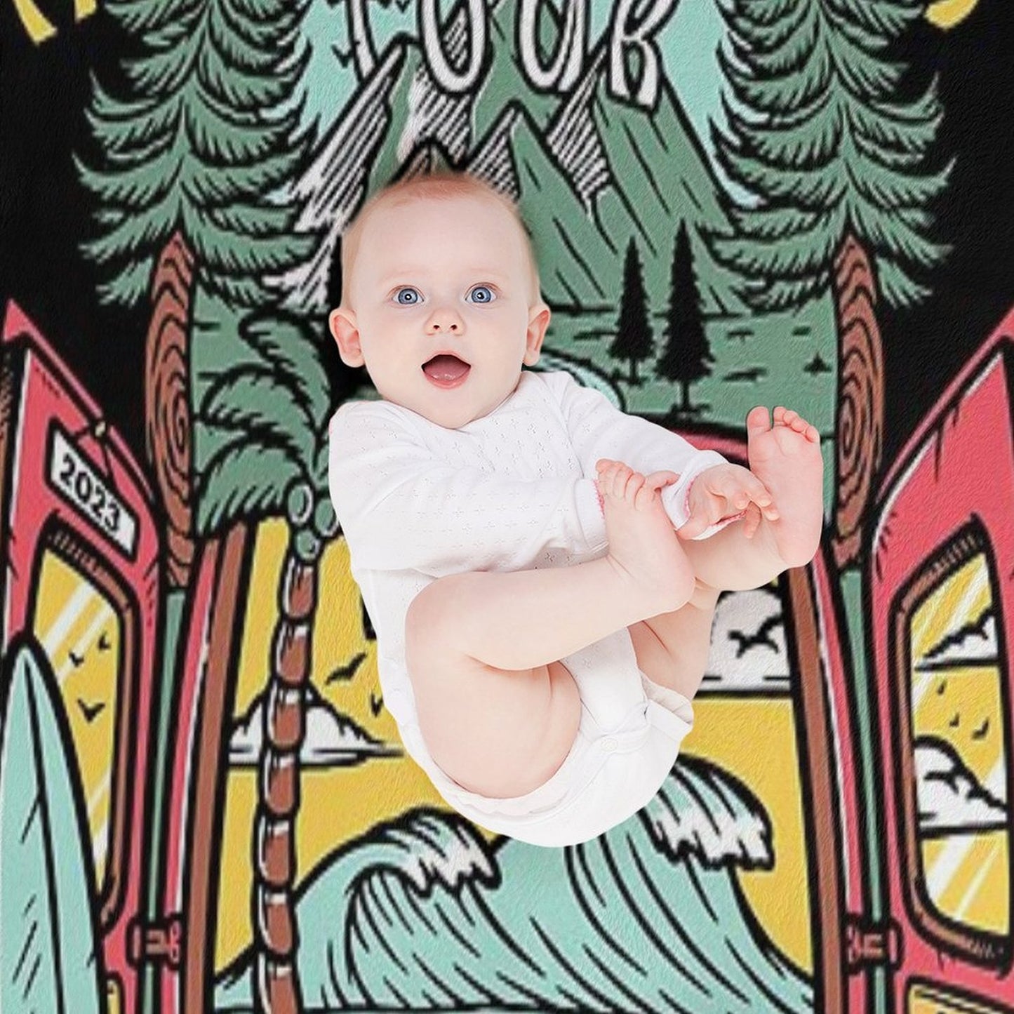 No Bad Vibes Tour 2023 Throw Blanket