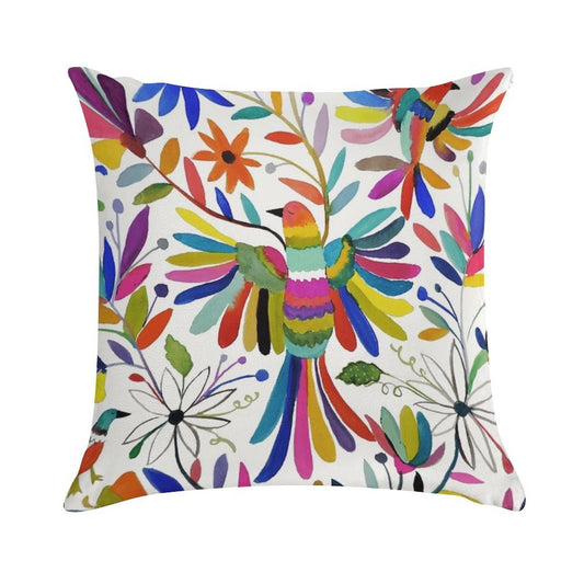 Otomi Bird Soft Skin-Friendly Throw Pillow