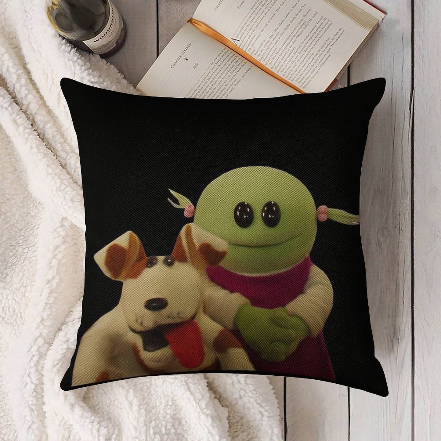 Nanalan  Mona And Russer Linen Throw Pillow Cover