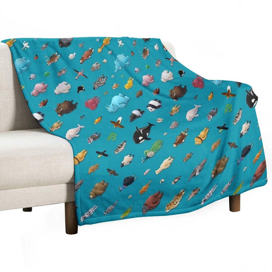 Sleeping Animals Throw Blanket