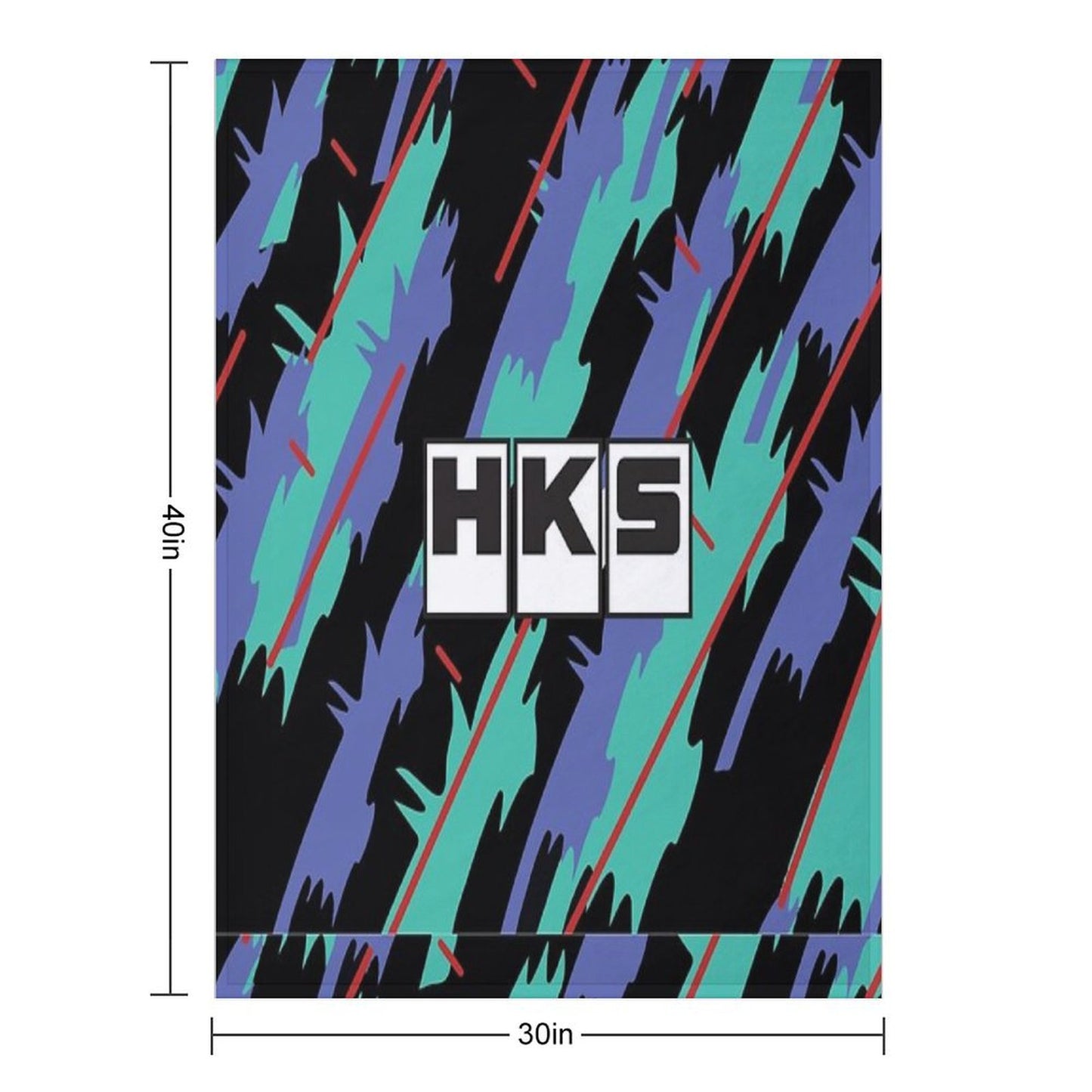 HKS Retro Pattern Throw Blanket