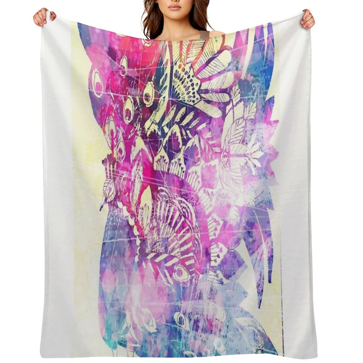 Shake A Tail Feather - Lilac Dreams Throw Blanket