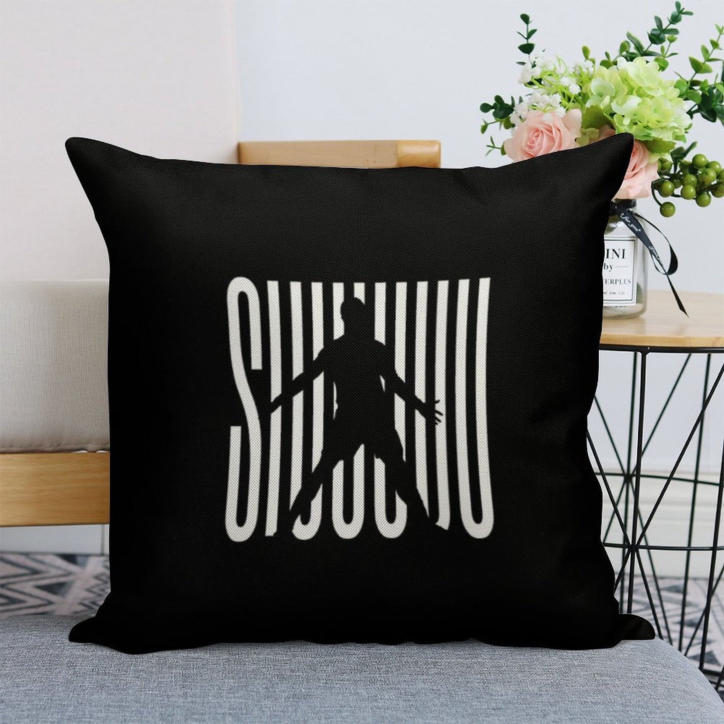 Siuuu CR7, Cristiano Ronaldo Funny Linen Throw Pillow Cover