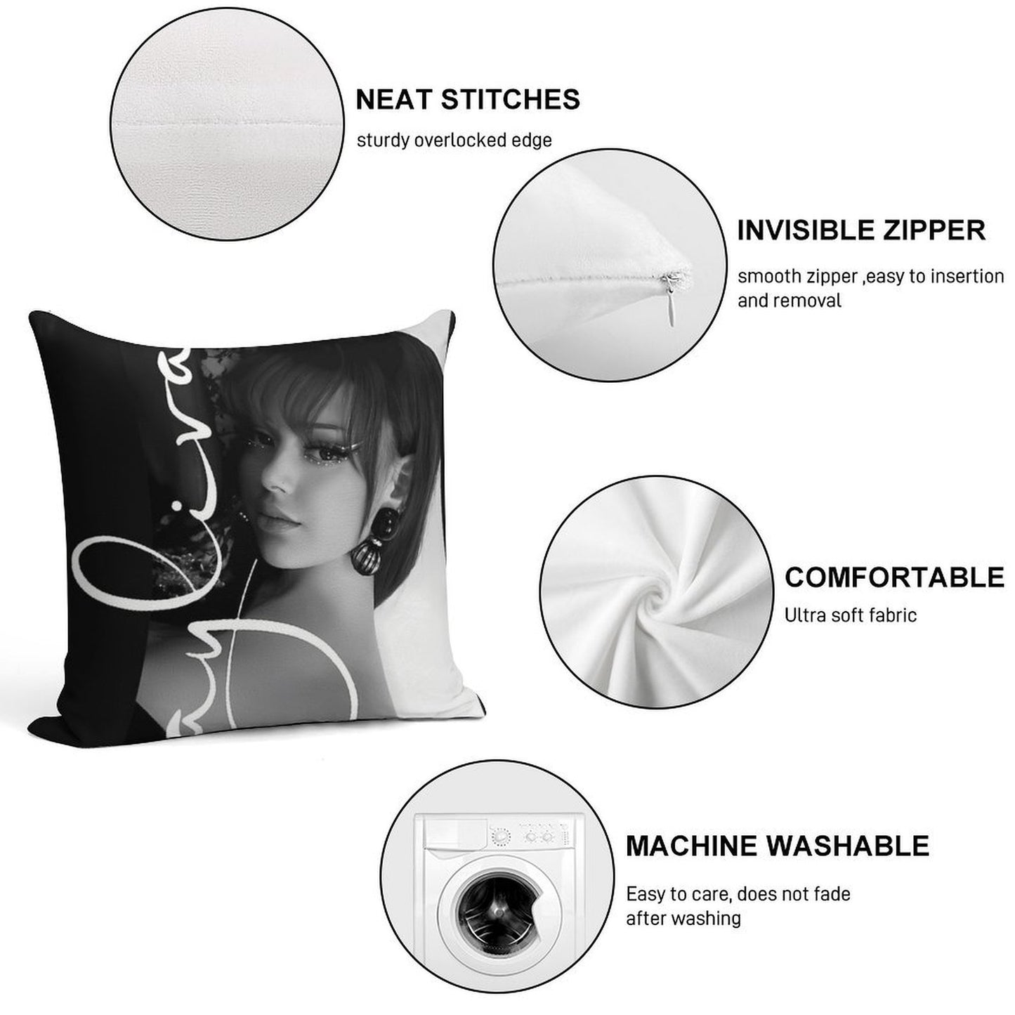 Ayliva Soft Multiple Sizes Throw Pillow