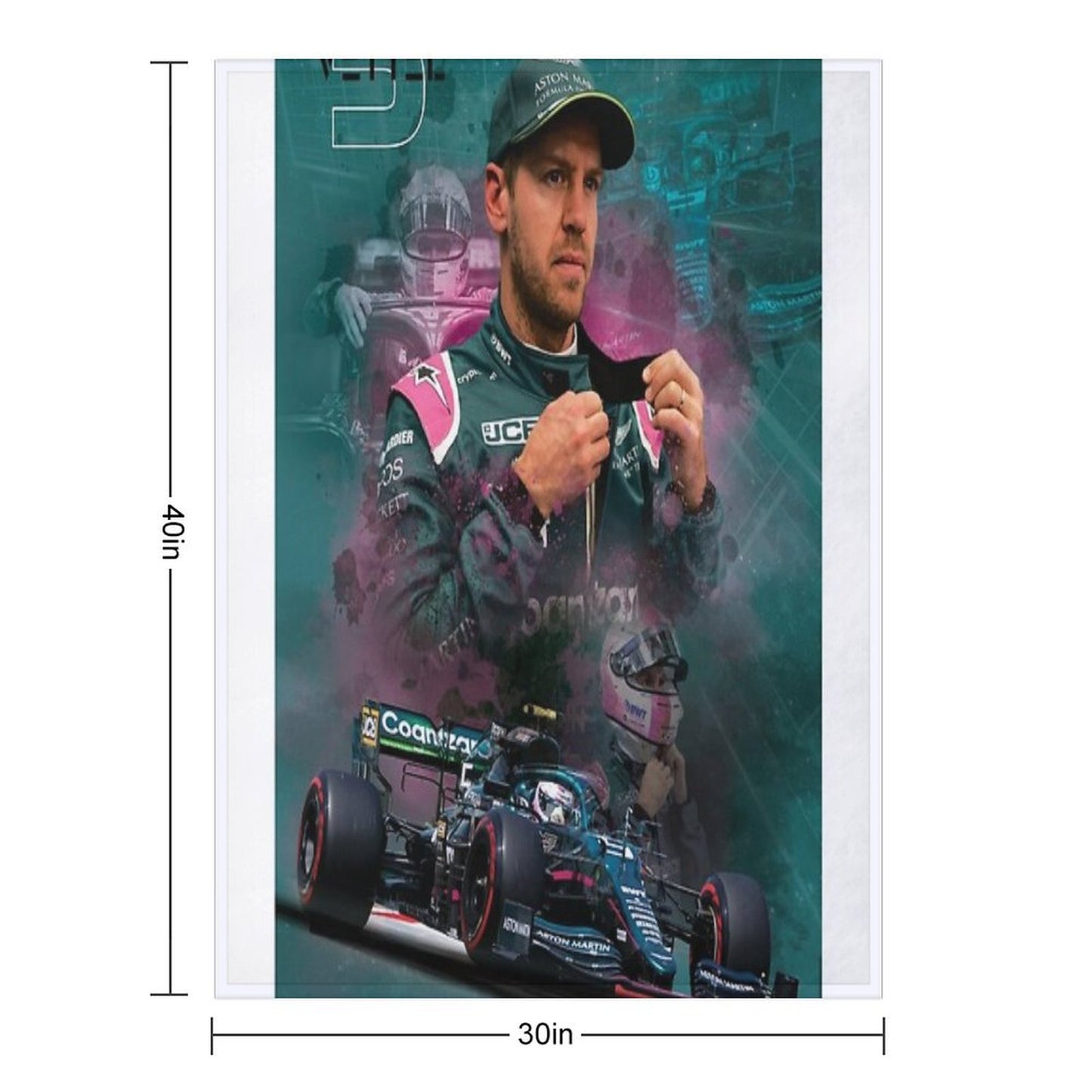 Sebastian Vettel Throw Blanket
