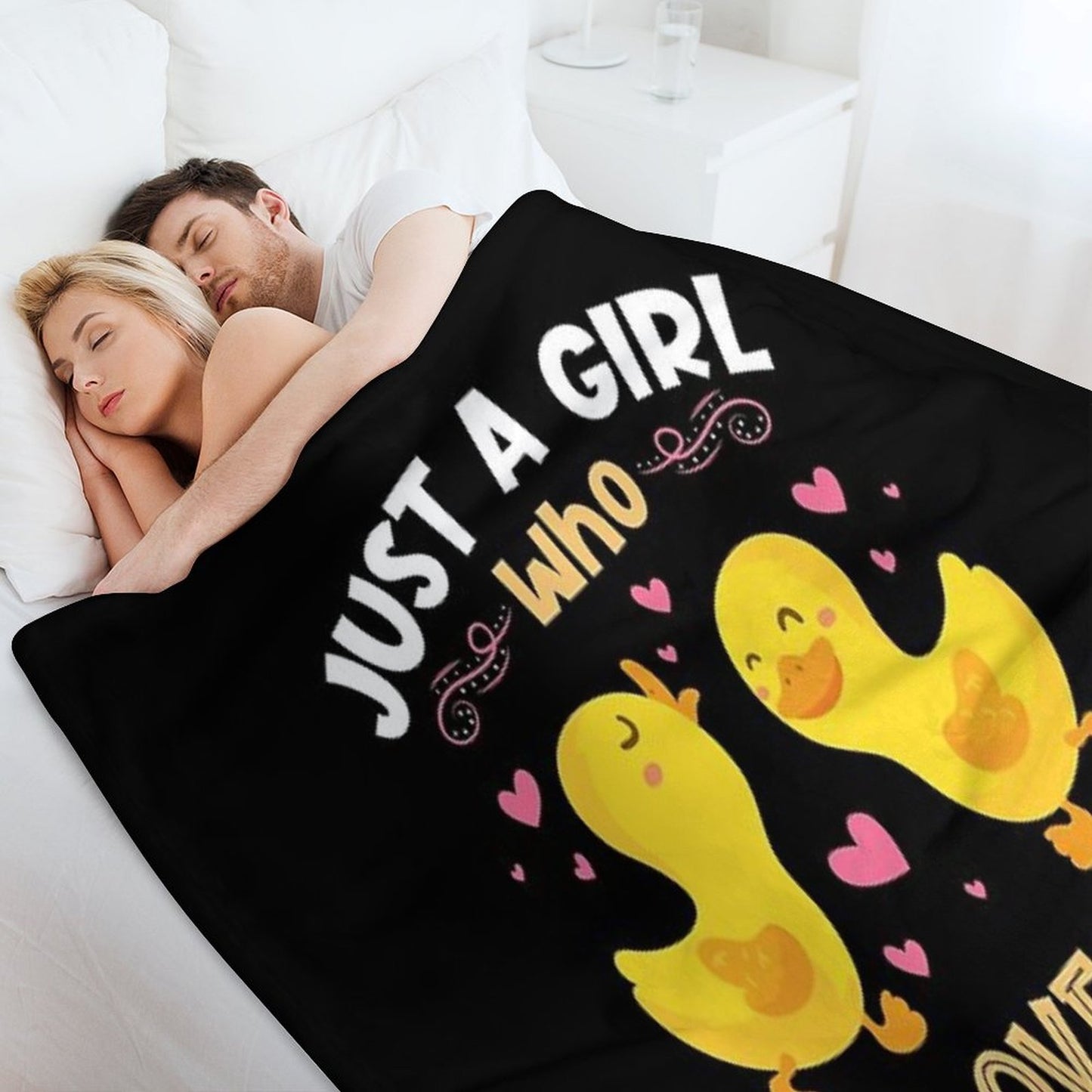 Just A Girl Who Loves Ducks Gift Throw Blanket