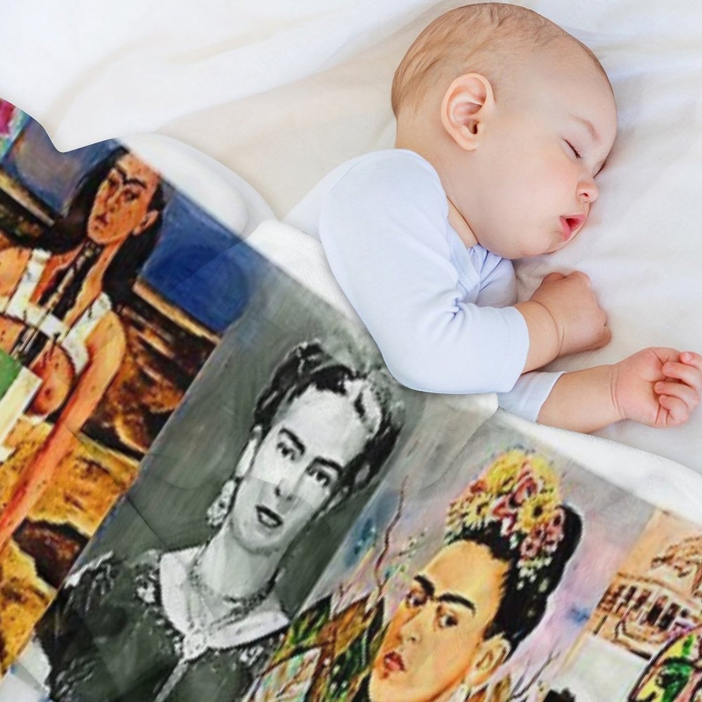 Frida Collage Throw Blanket