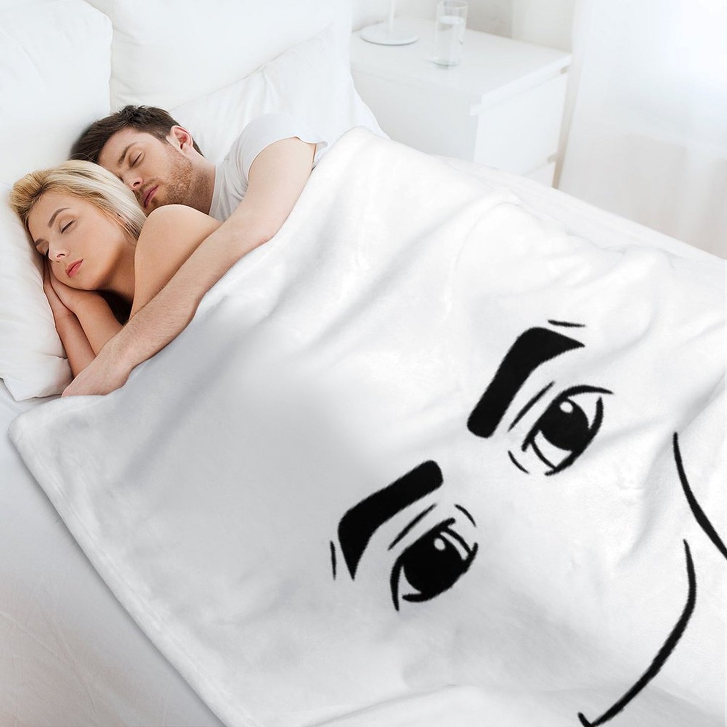 The Man Face Throw Blanket