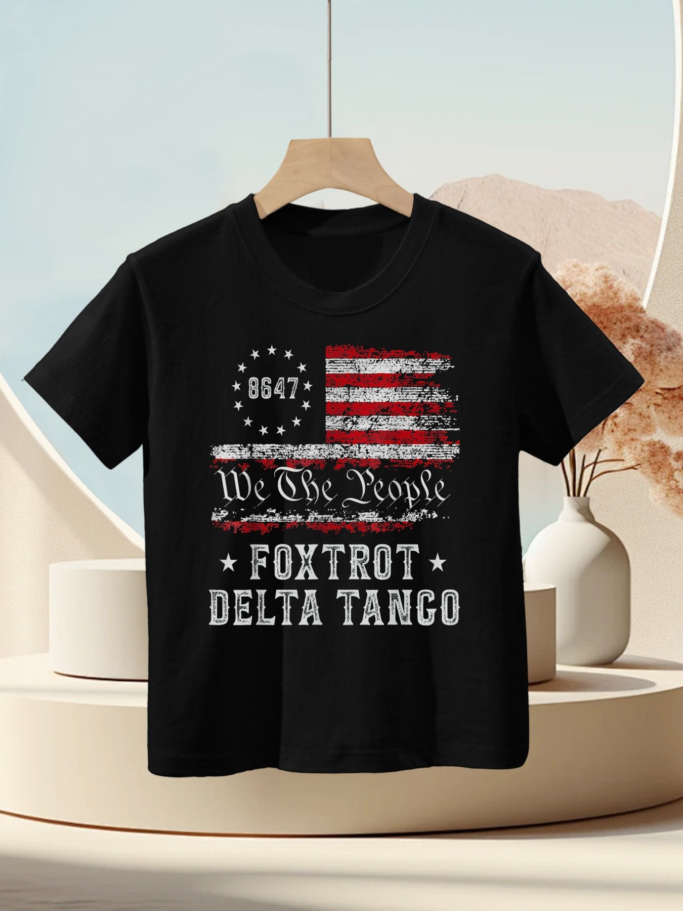 8647 Anti Trump Foxtrots Deltas Tangos Impeach 47 86 47 Kids T-Shirt