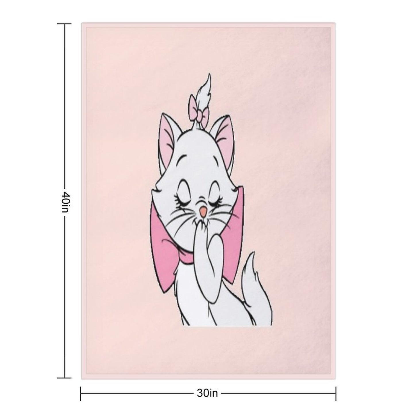 Marie Cute Aristocats. Beautiful Kitty. Cartoon Cat Teehee Throw Blanket
