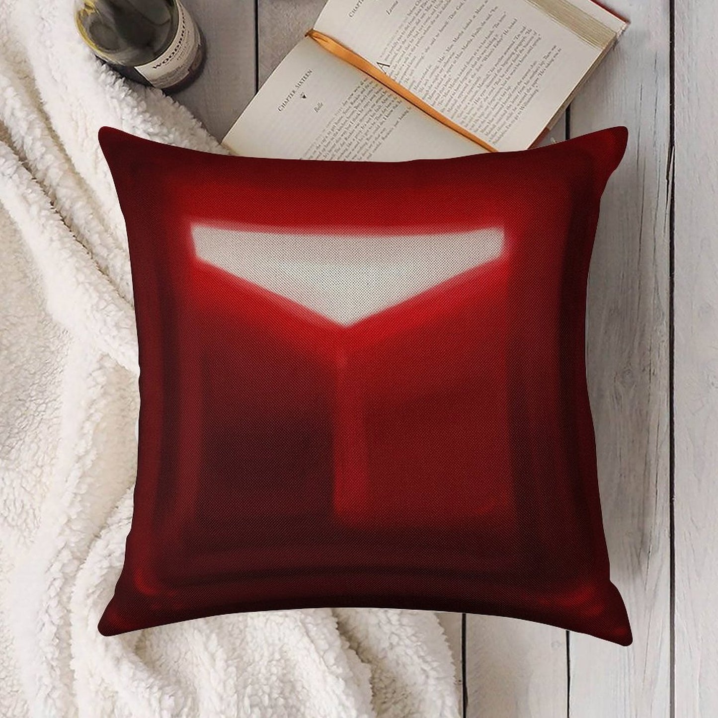 Beat Saber Red Block Throw Pillow Cover Linen Throw Pillow Cover