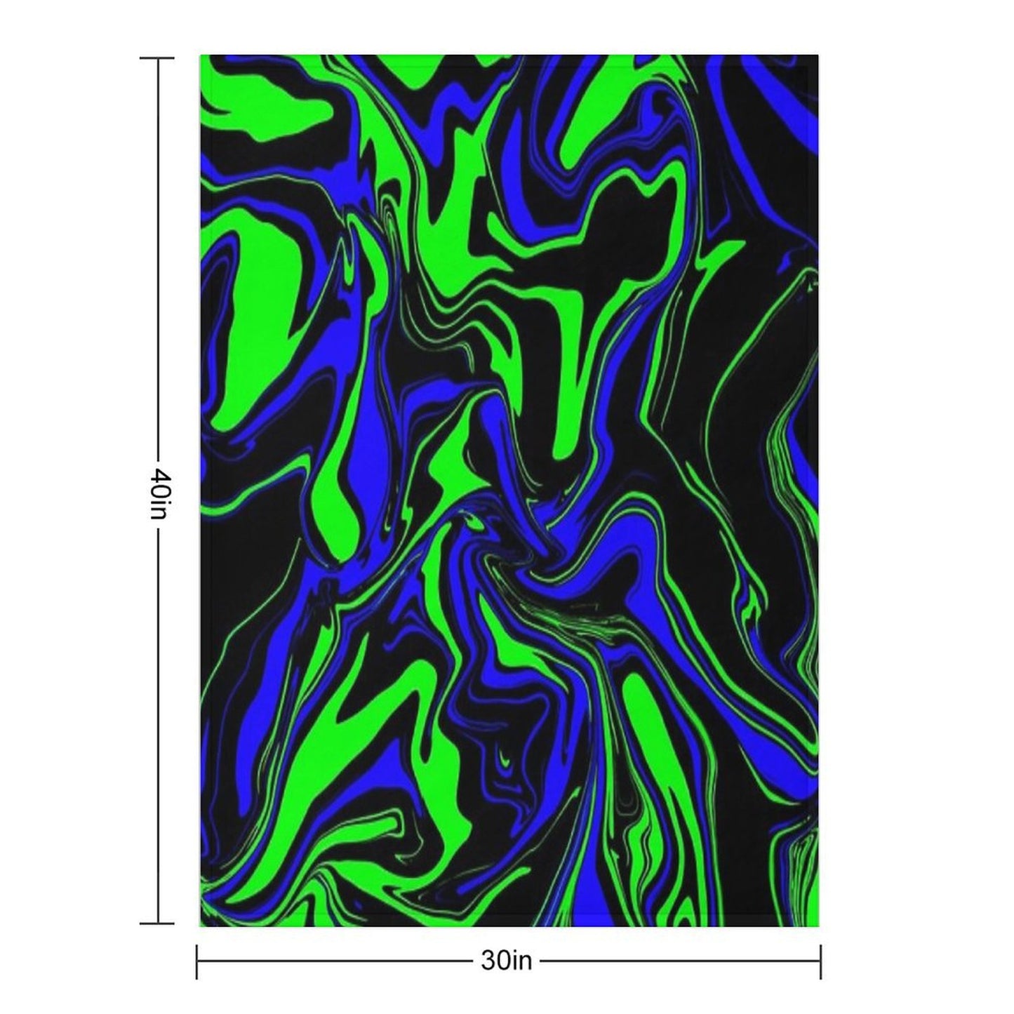 Blue Green And Black Oil Slick Throw Blanket